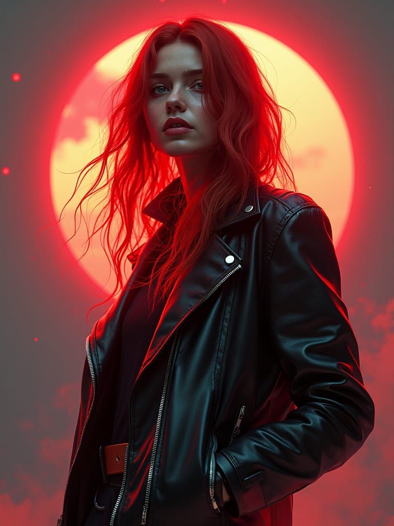 Sunset Shimmer Cyberpunk Portrait in 8k Resolution