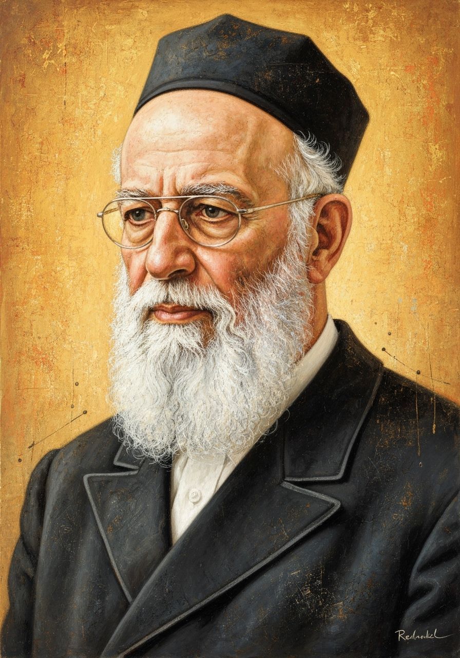 Portrait of a Sephardic Spiritual Leader in Expressive Style