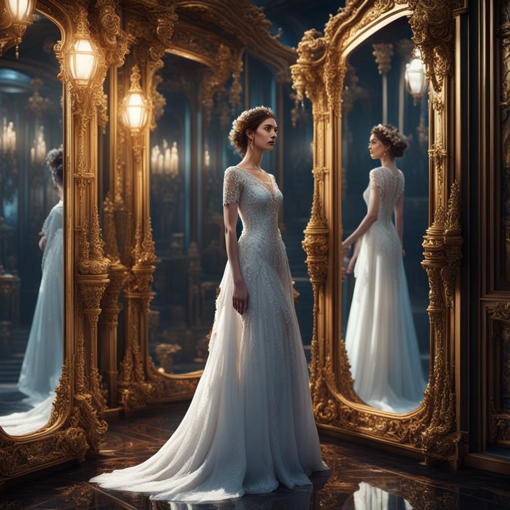 Bride Reflected in Mirrors: Fantasy Concept Art