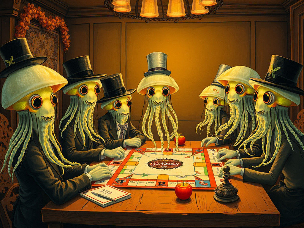 Bioluminescent Jellyfish Thanksgiving in Pop Surrealism Styl...