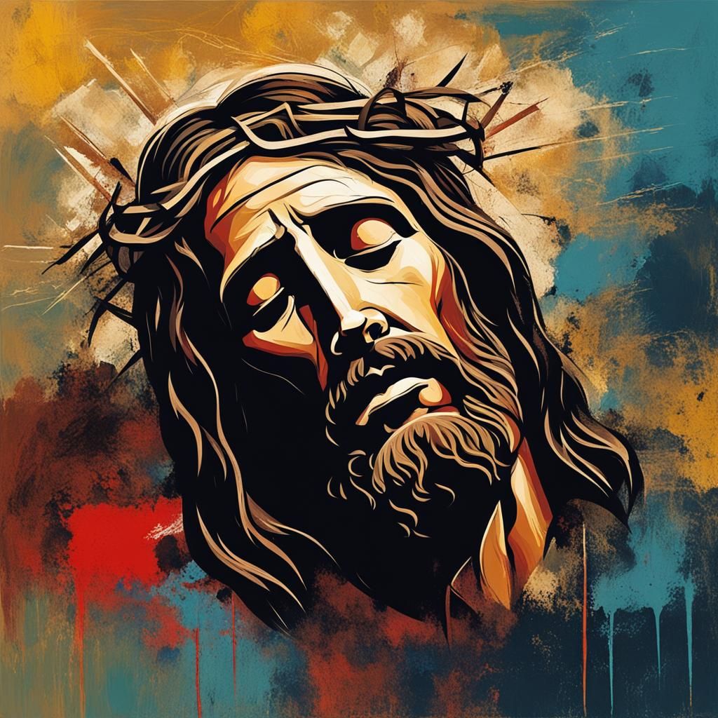 Jesus Christ Overcome by World's Sorrows