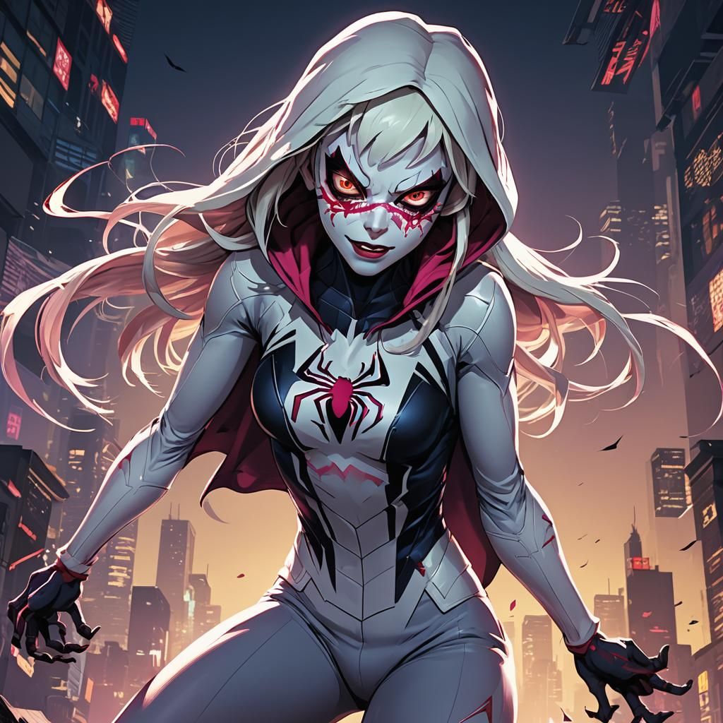 Spider Gwen as Werewolf, Manga Scan Anime Art