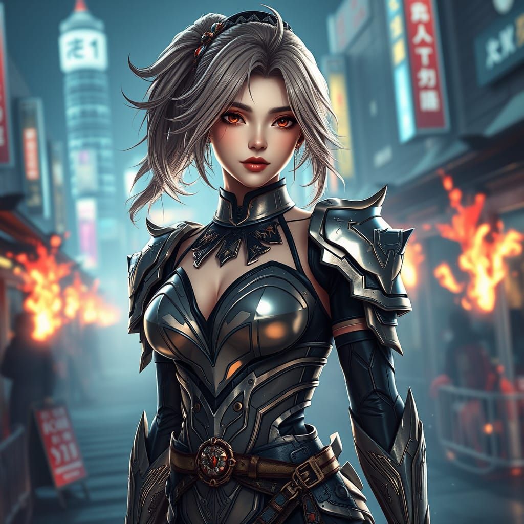 Clare from Genshin Impact as High-Fashion Model