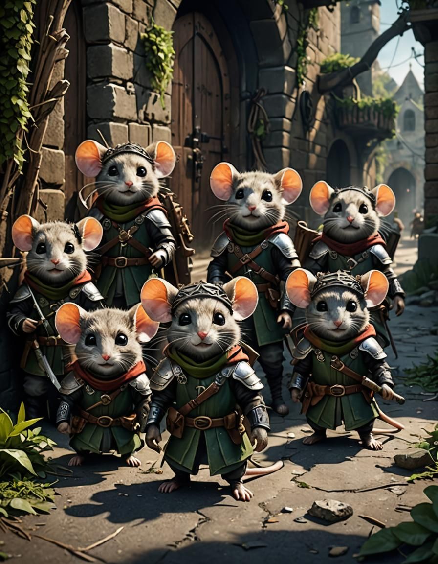 Adorable Assassin Mouse Squad in Shadow Street