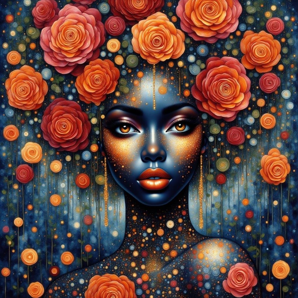 A Goddess of Nature in Vibrant, Ethereal Splendor