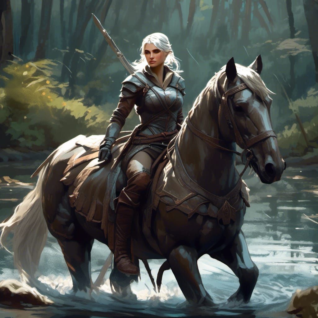 Cirilla on Horseback: Art Nouveau Masterpiece