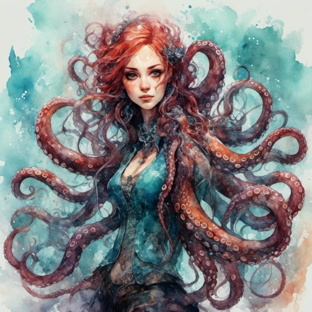 Sassy Octopus with Smirk and Attitude