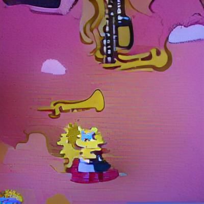 Lisa Simpson Playing Saxophone