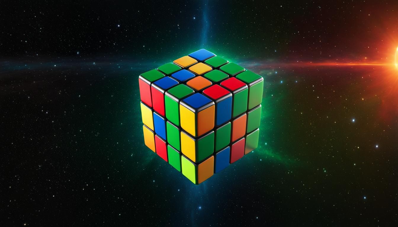 Hyperrealistic Earth as Rubik's Cube Puzzle