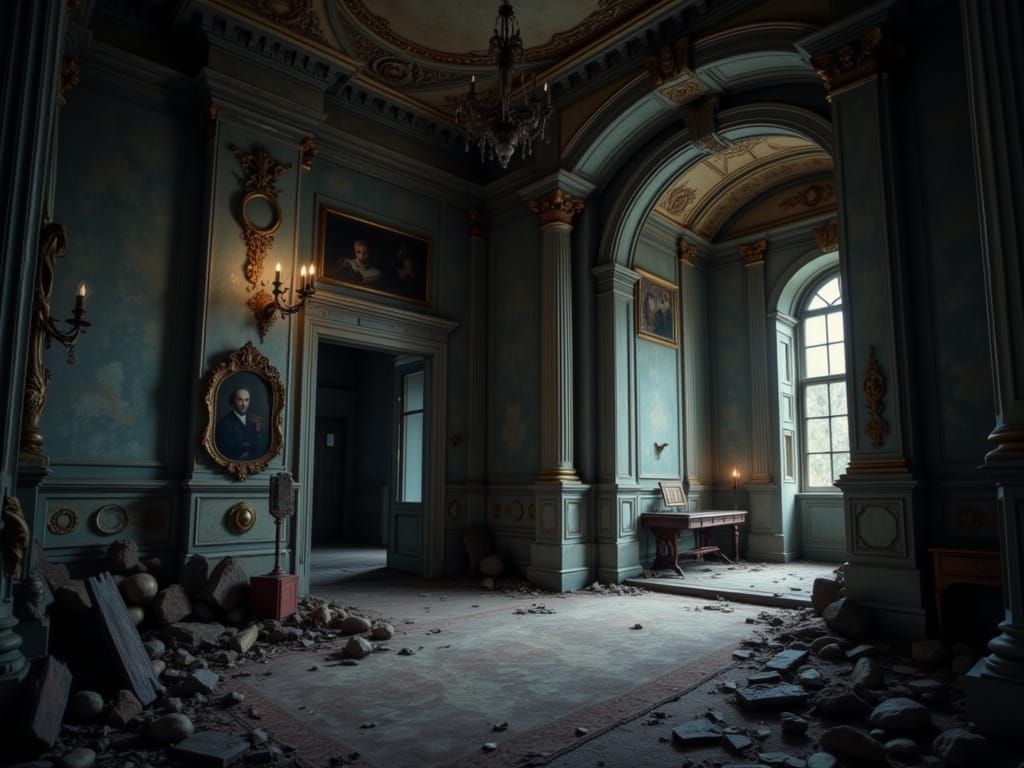 Abandoned Church in Dark Fantasy Style