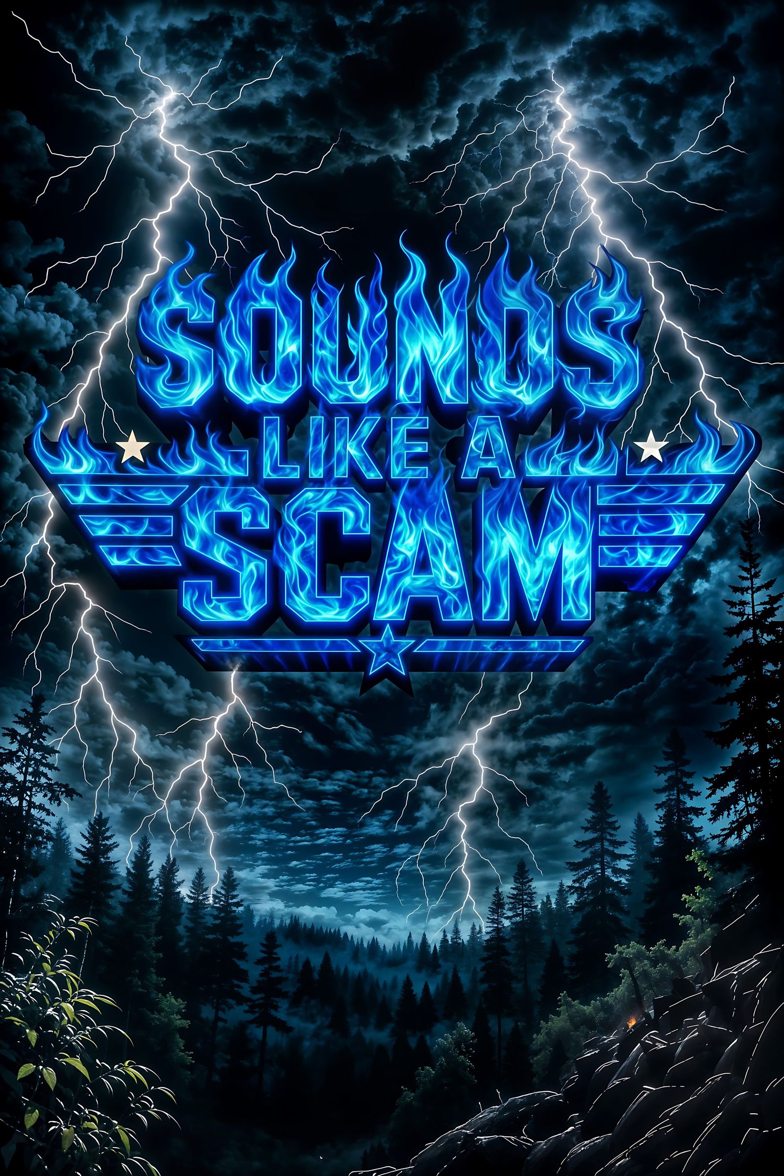 Epic North Carolina Blue Fire Flames