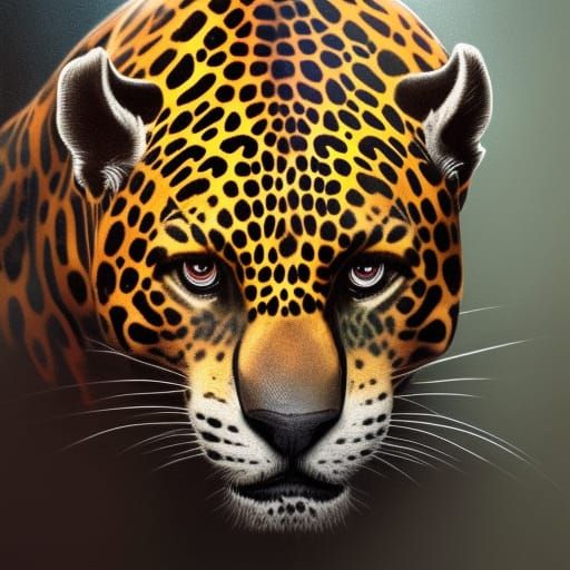 Detailed Jaguar Portrait in Photorealistic Style