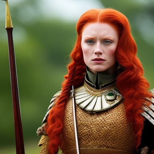Scottish Ginger Goddess Ready for Battle
