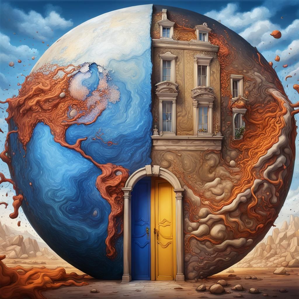 Divided World: Dramatic Matte Painting in Deep Color