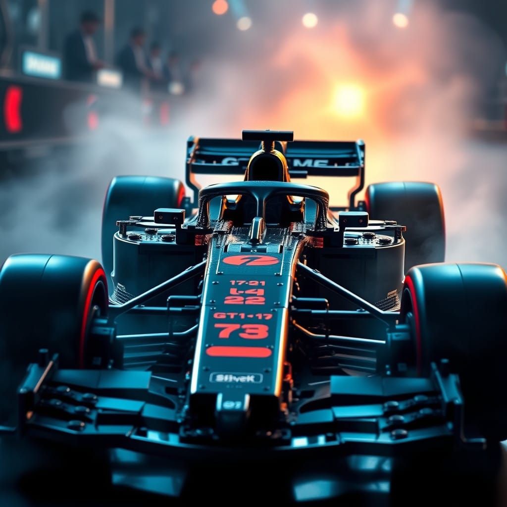 Digital Masterpiece of an F1 Car in LEGO Technic Style