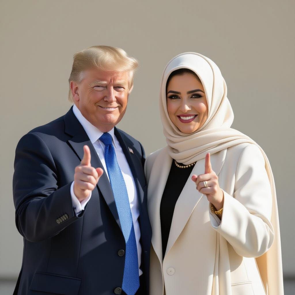 Bibi and Trump Pose for Photo With Like Gestures