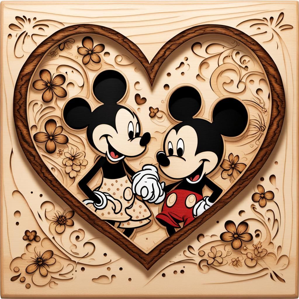 Mickey and Minnie Mouse