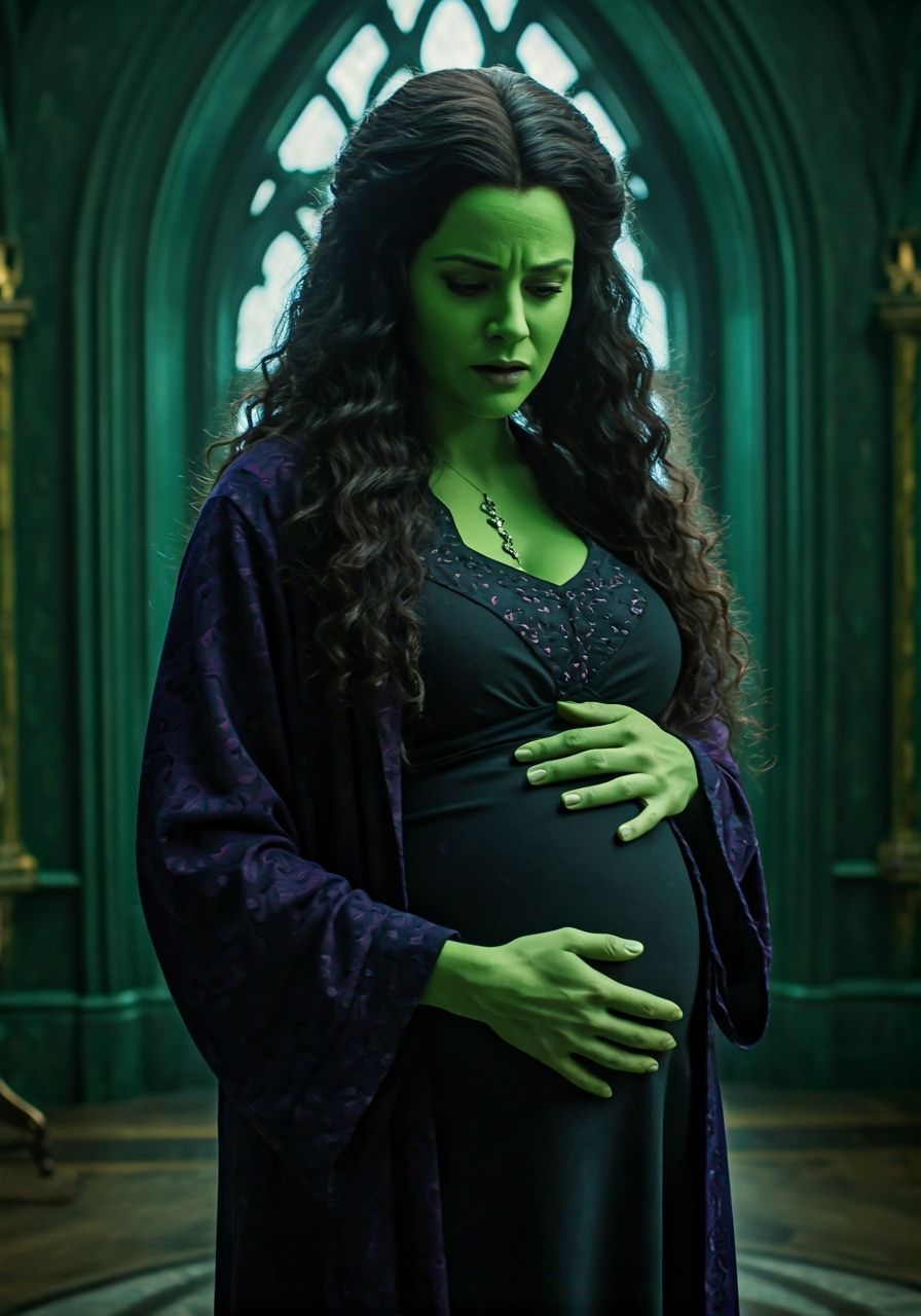 Pregnant Elphaba Worries in Emerald Castle