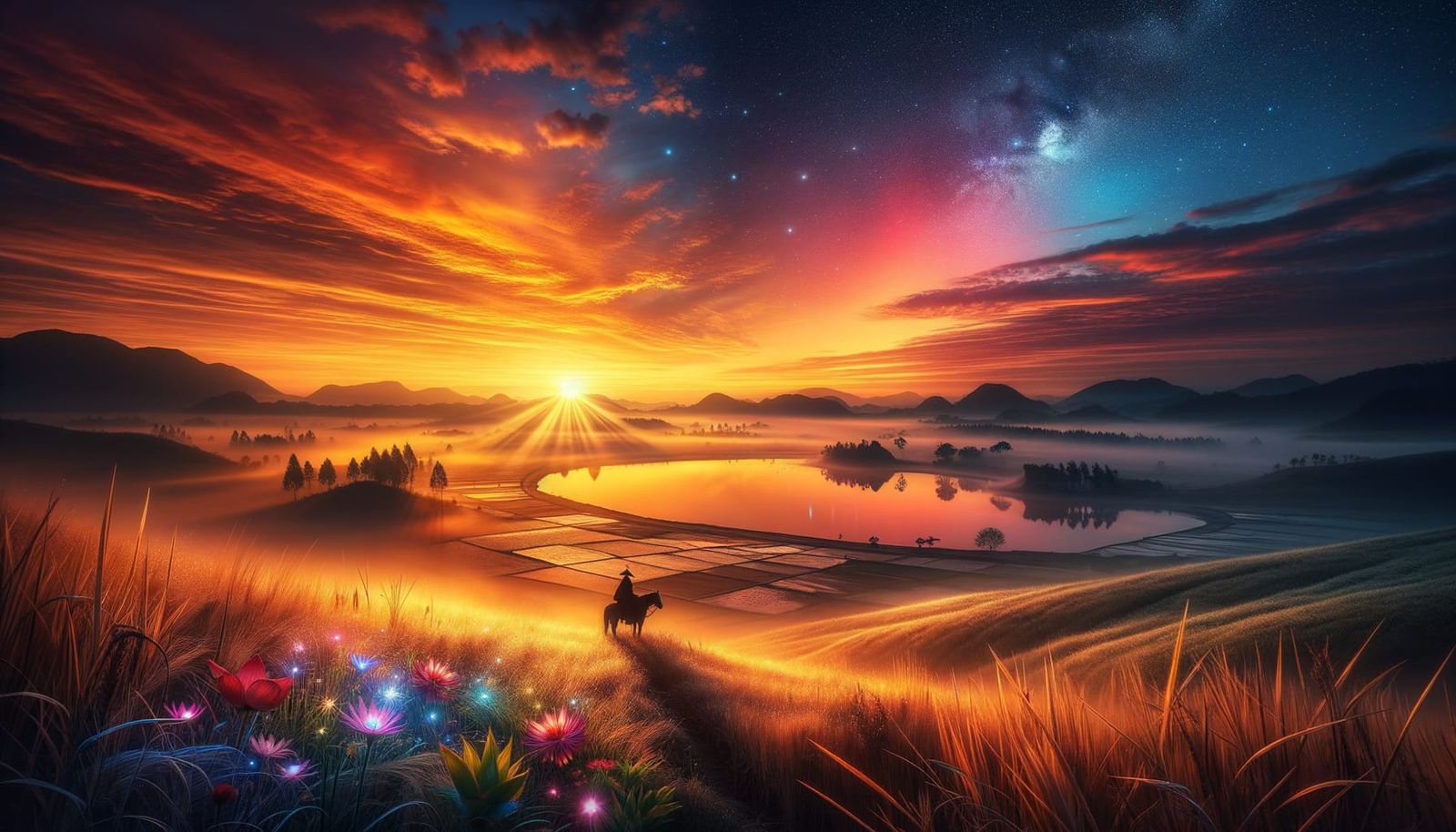 Radiant Dawn of a New Day in Vibrant Colors