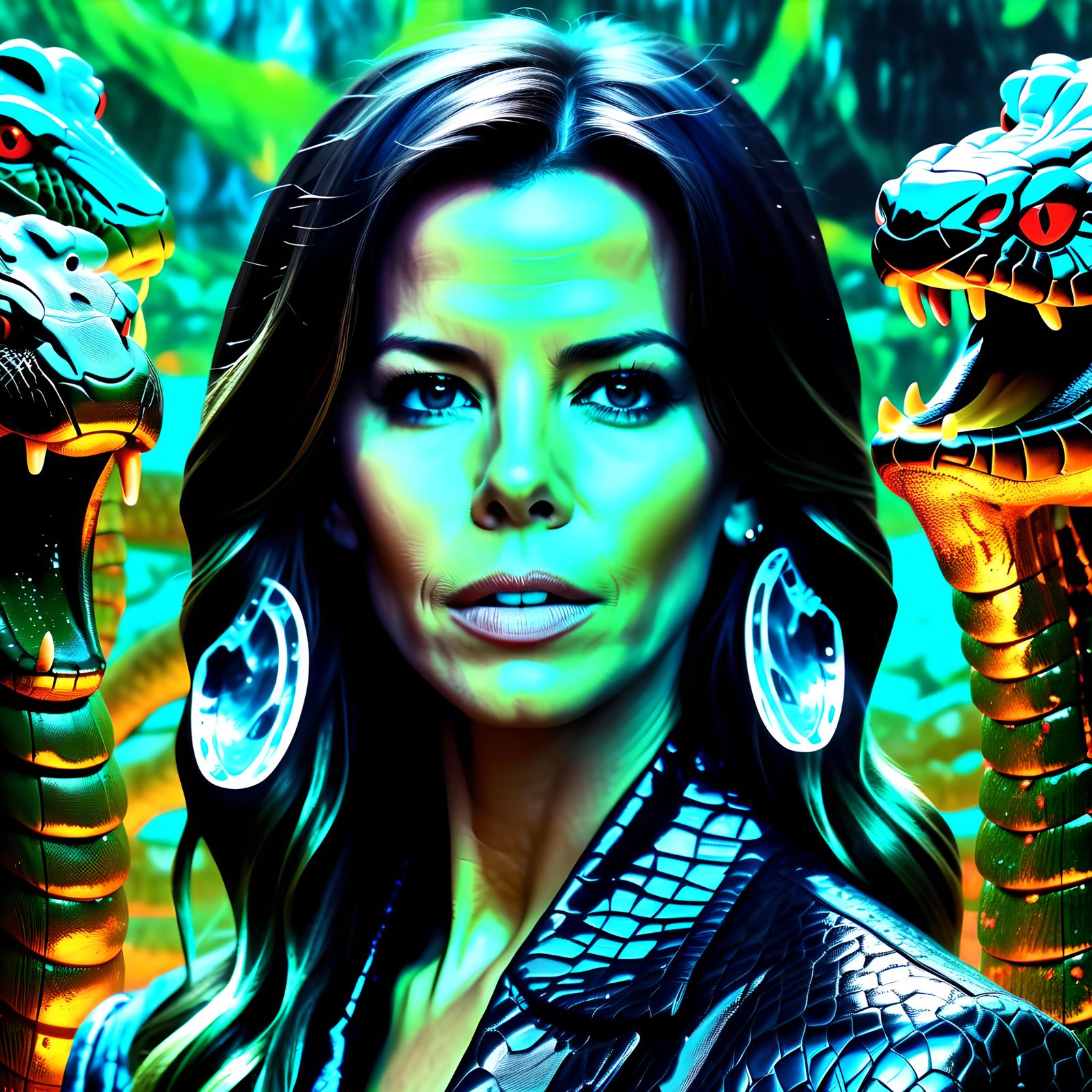 Double Exposure: Kate Beckinsale and Cobra in Digital Art