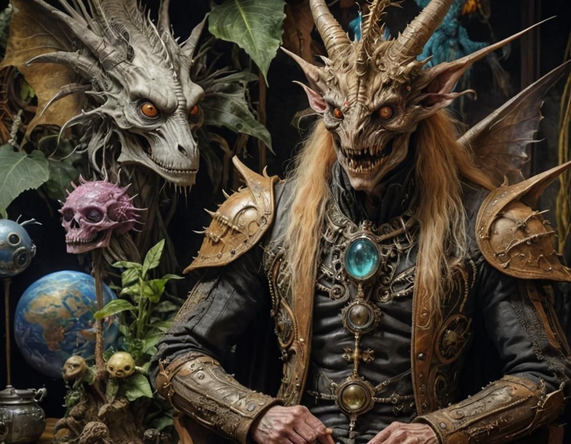 Cryptid Taxidermy Museum: Detailed Fantasy Art