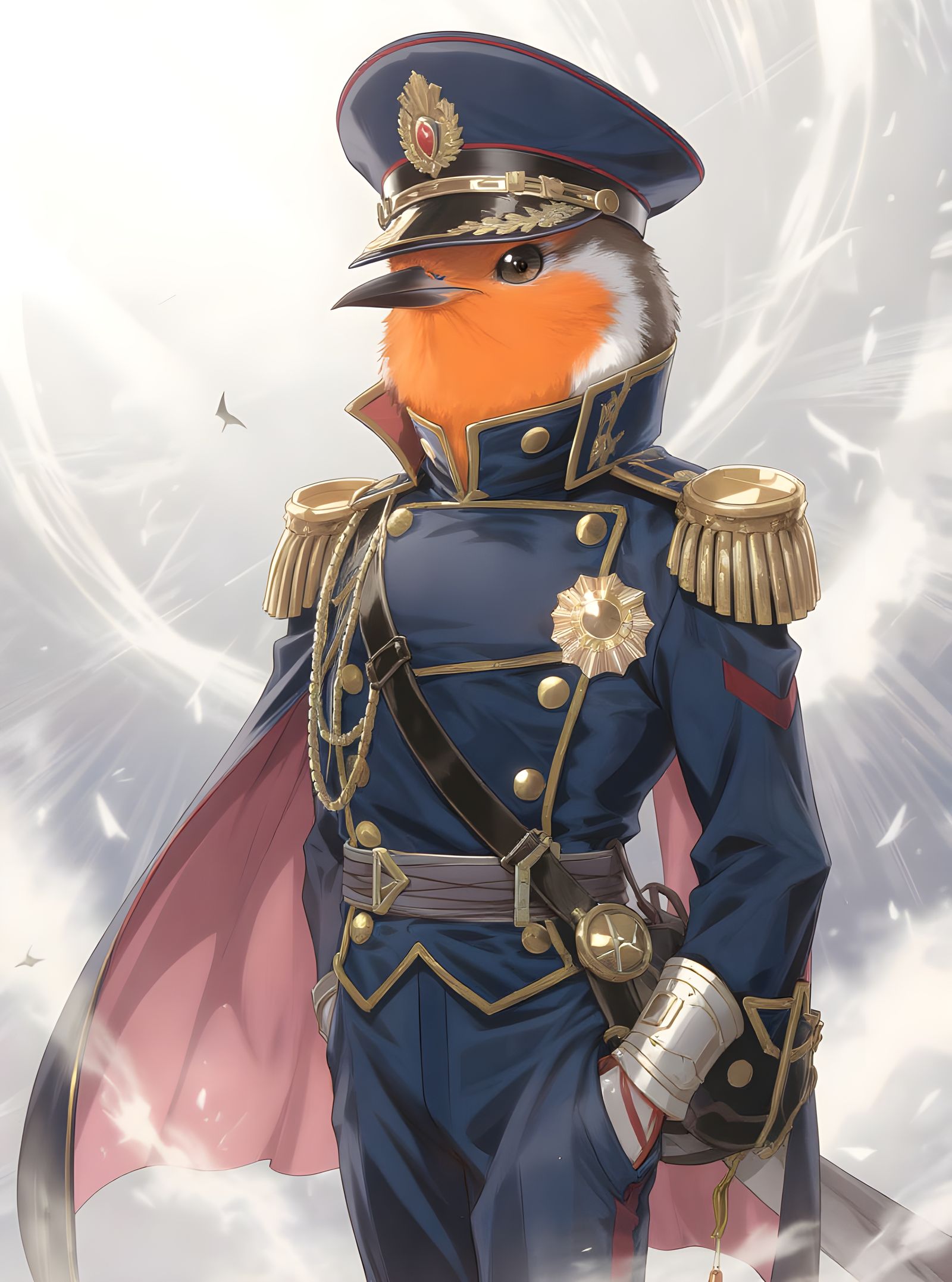 Anime Robin: Military Hero with Gold Medal