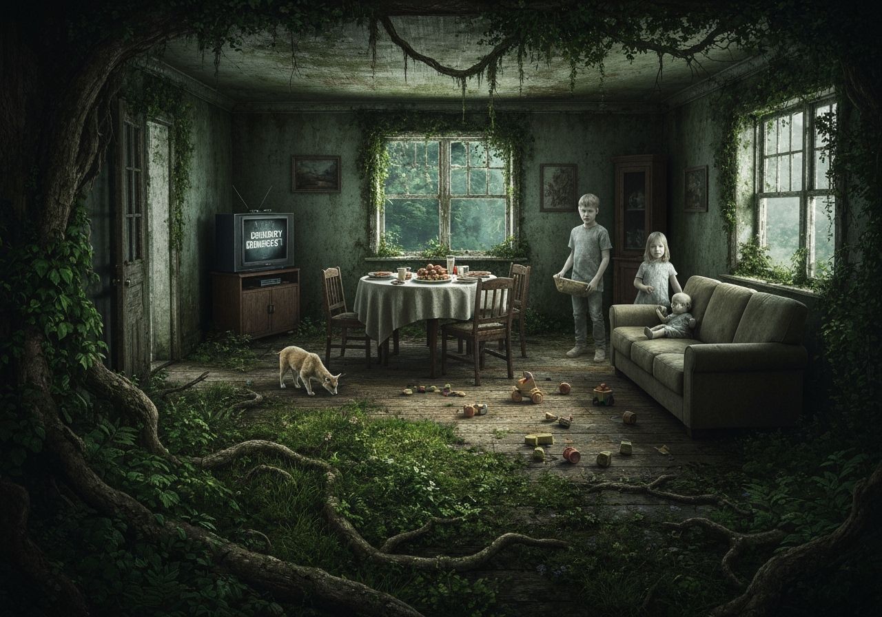 Post-Apocalyptic House Reclaimed by Nature