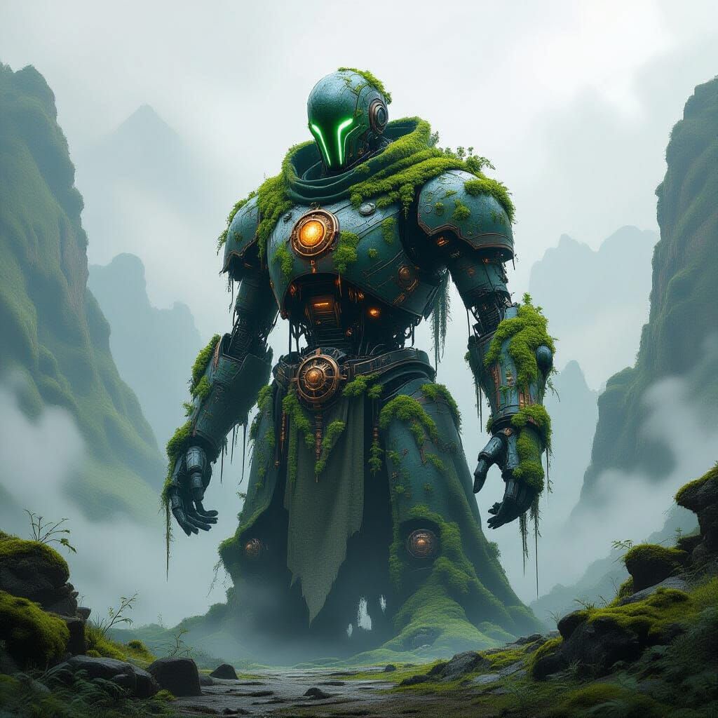 Moss-Covered Automaton in Misty Valley
