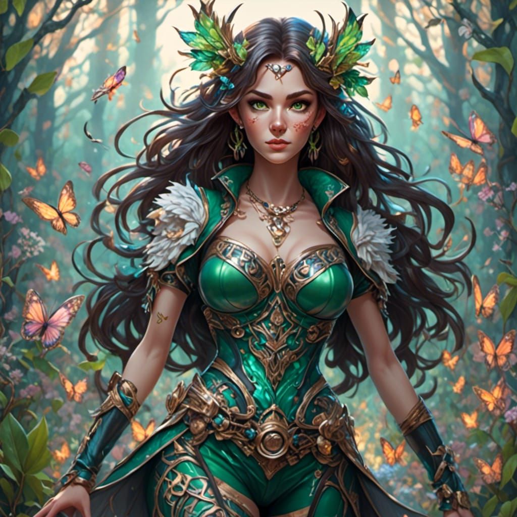 Beautiful Young Female Leader Illustration