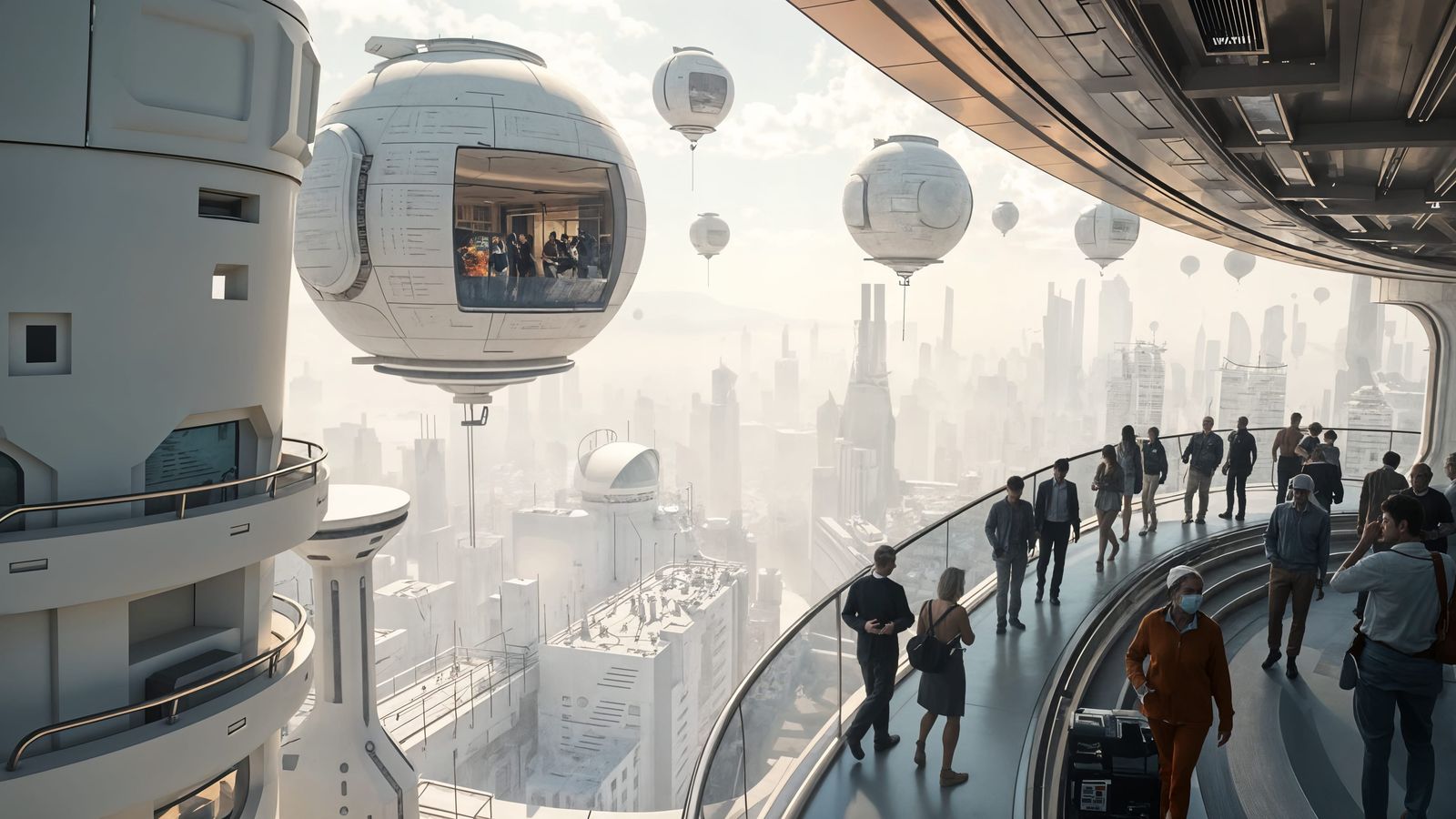 Futuristic Floating Cities: A Distant Human Civilization