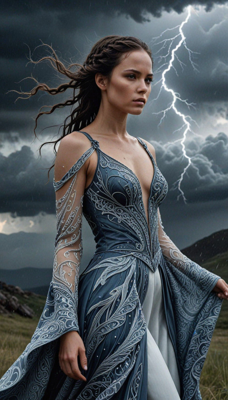 Storm Mage of Oz in Cinematic Charcoal Portrait