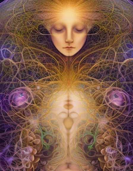 Brain Network in Warped Perspective: A Particulate Render