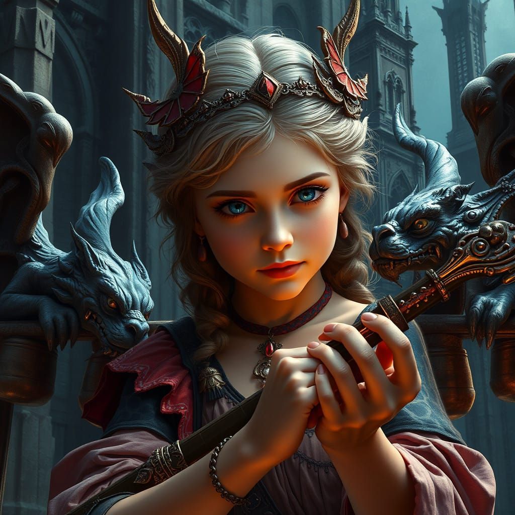 Quasimodo's Daughter Enchants Notre Dame's Gargoyles