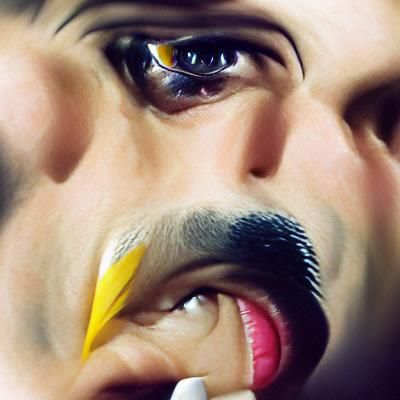 Pop Art Portrait of a Man with a Mustache