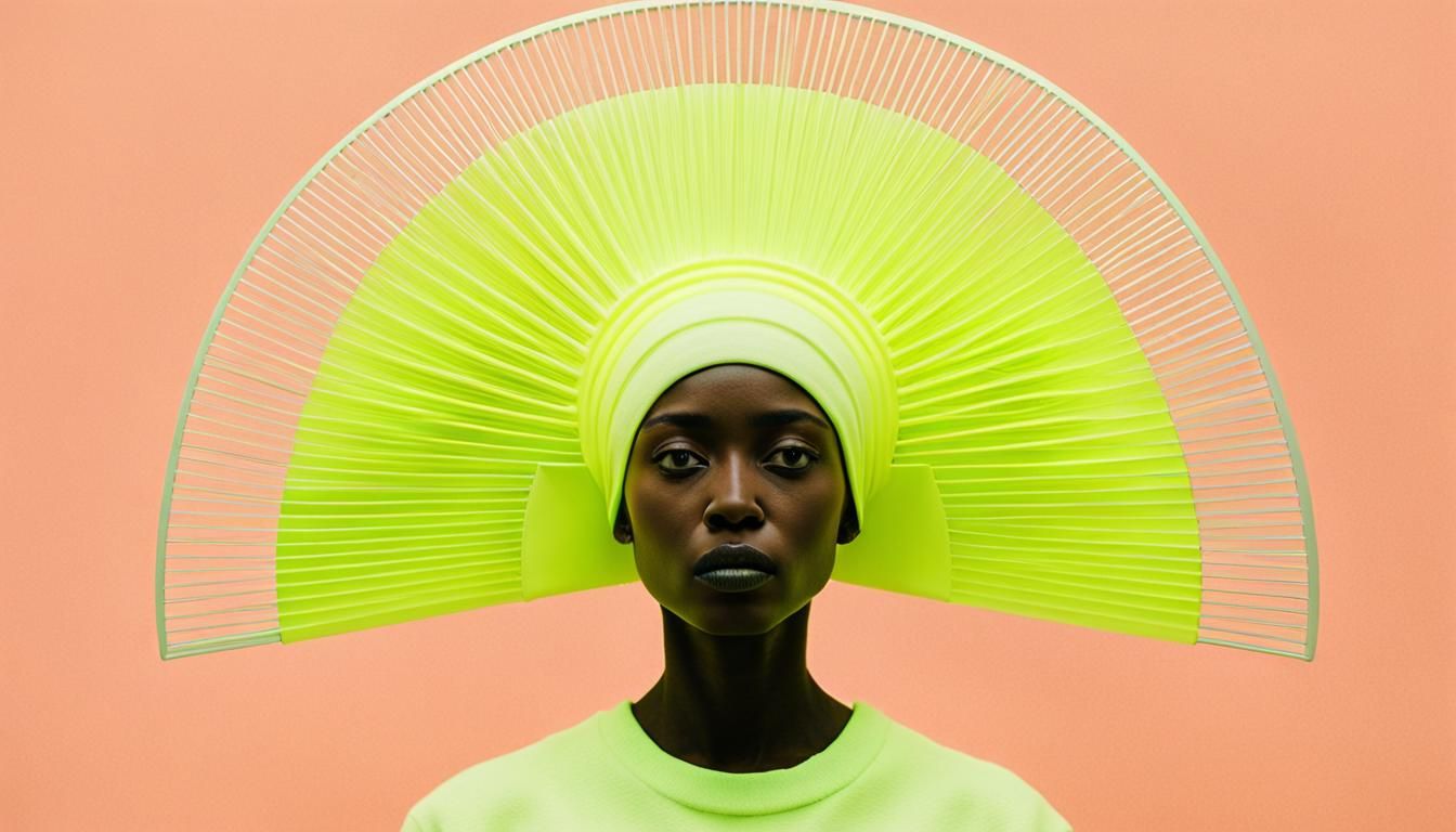 African American Woman Sculpture in Pastel Colors