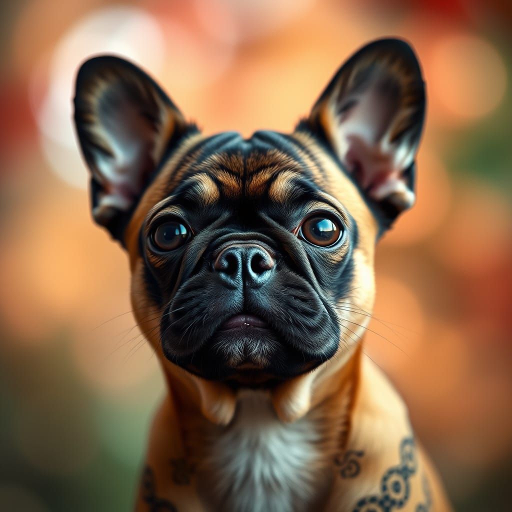 Bokeh Portrait with Hyper-Detailed Textures in Art Nouveau S...