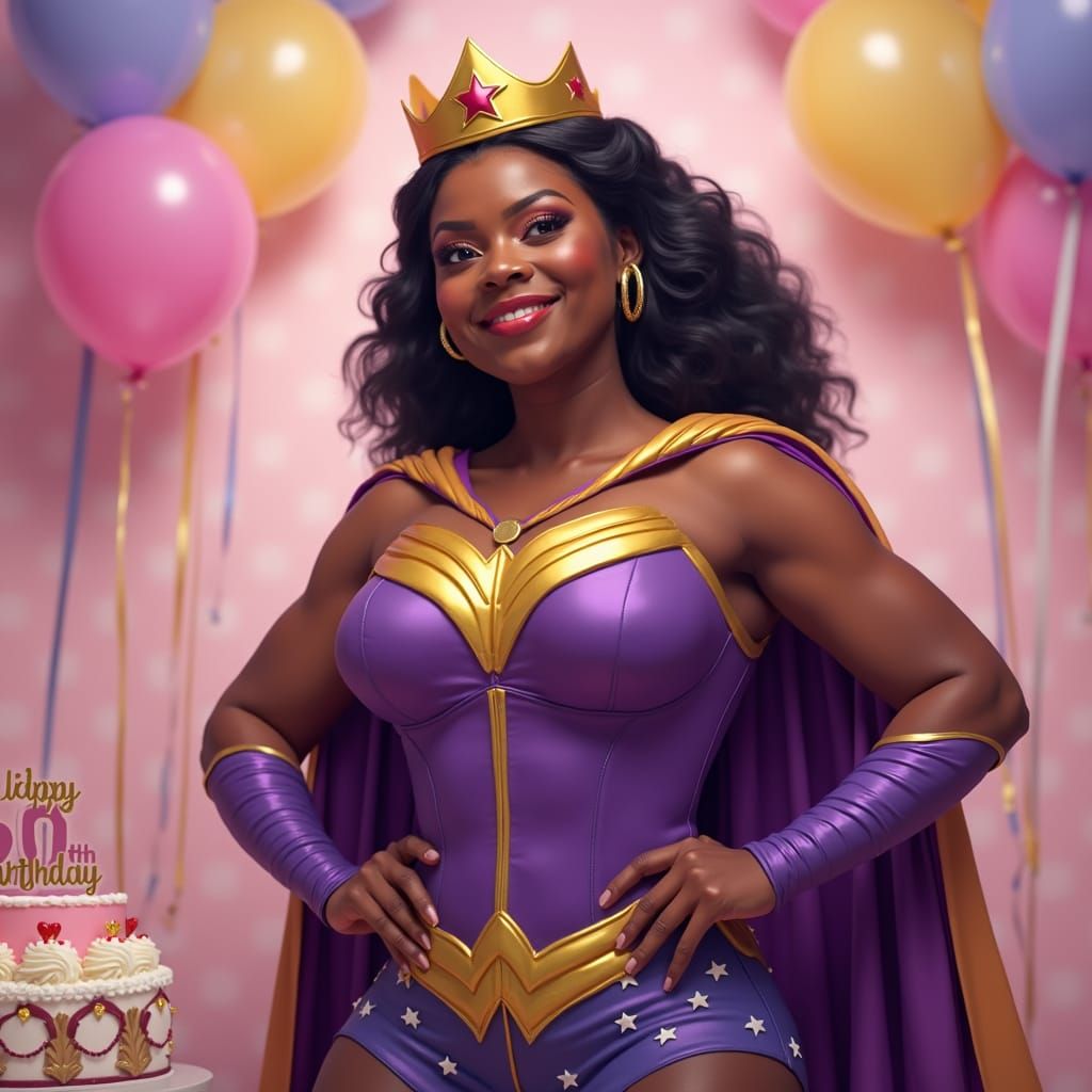 Regal Superhero Celebrates 50th Birthday as Digital Painting