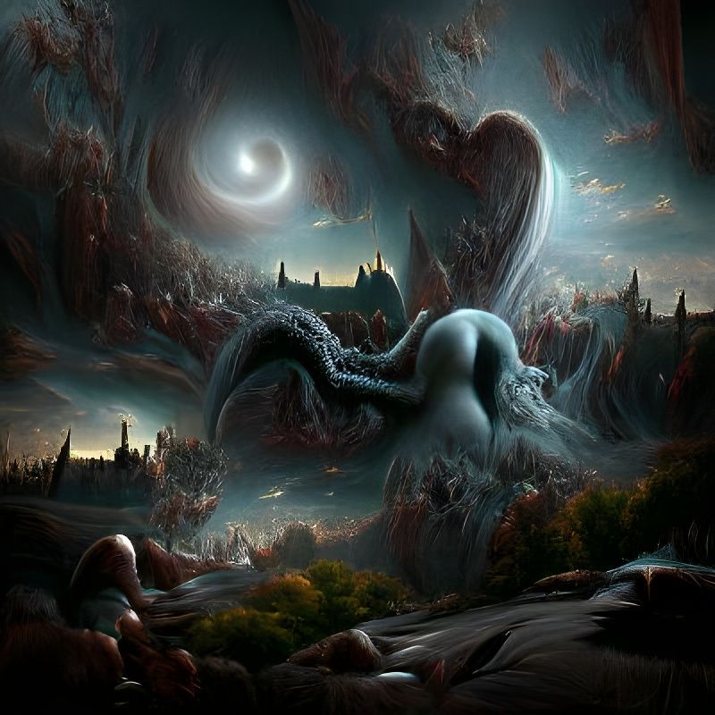 Cosmic Eldritch Horror: Detailed Matte Painting