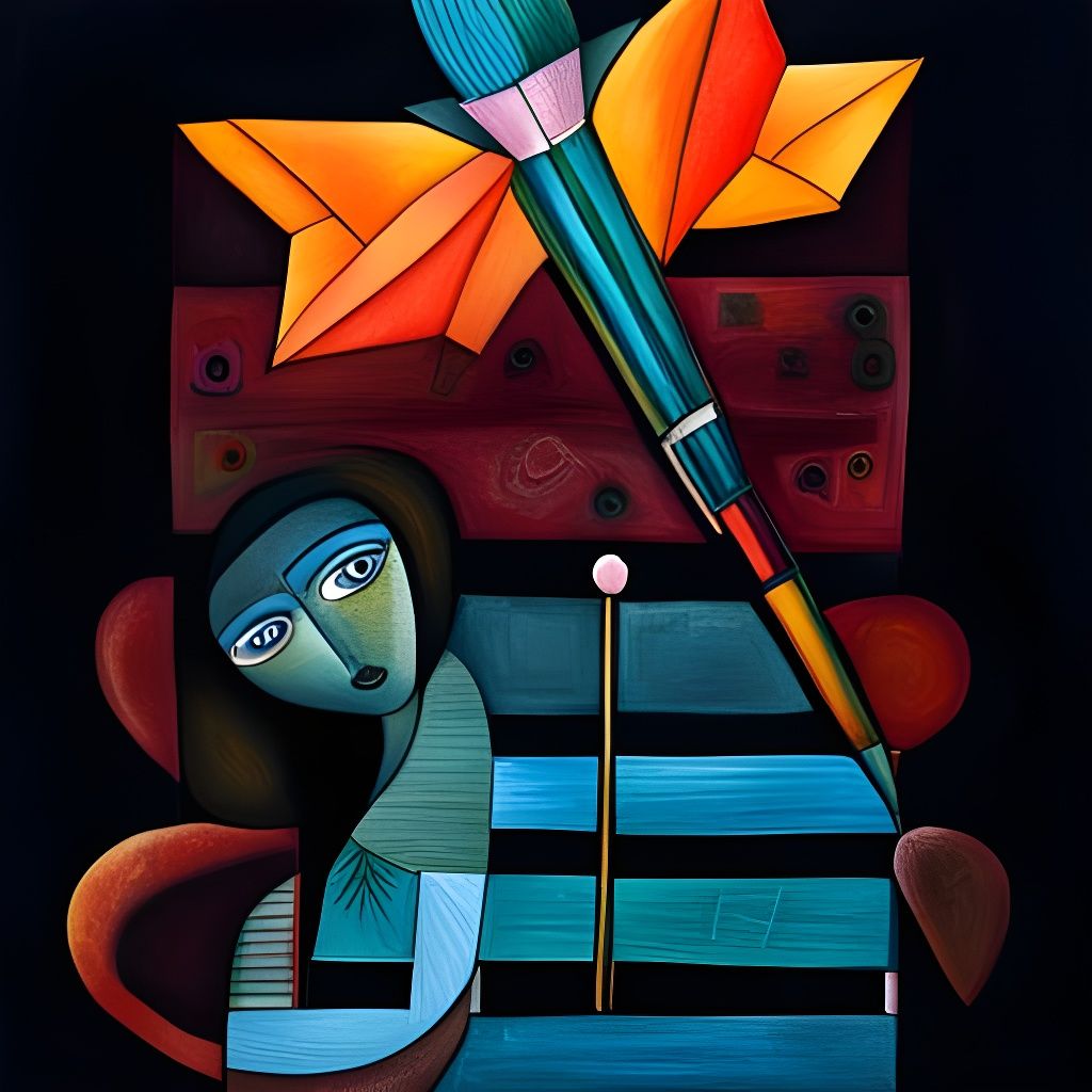 Dragonfly in Art Brut Style: Liquid Poetry