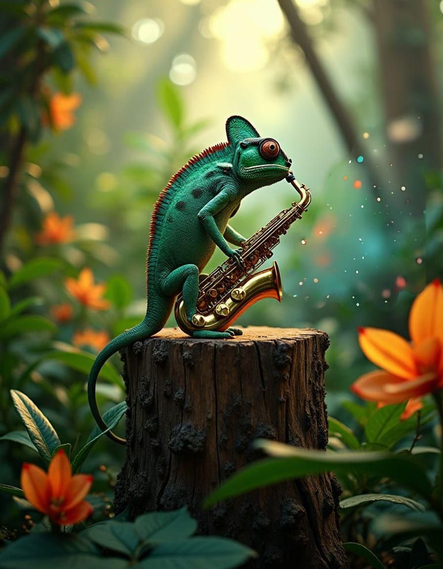 Whimsical Watercolor of Swirling Musical Vortex