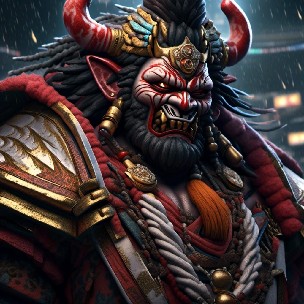 God of War Samurai in Celestial Battle