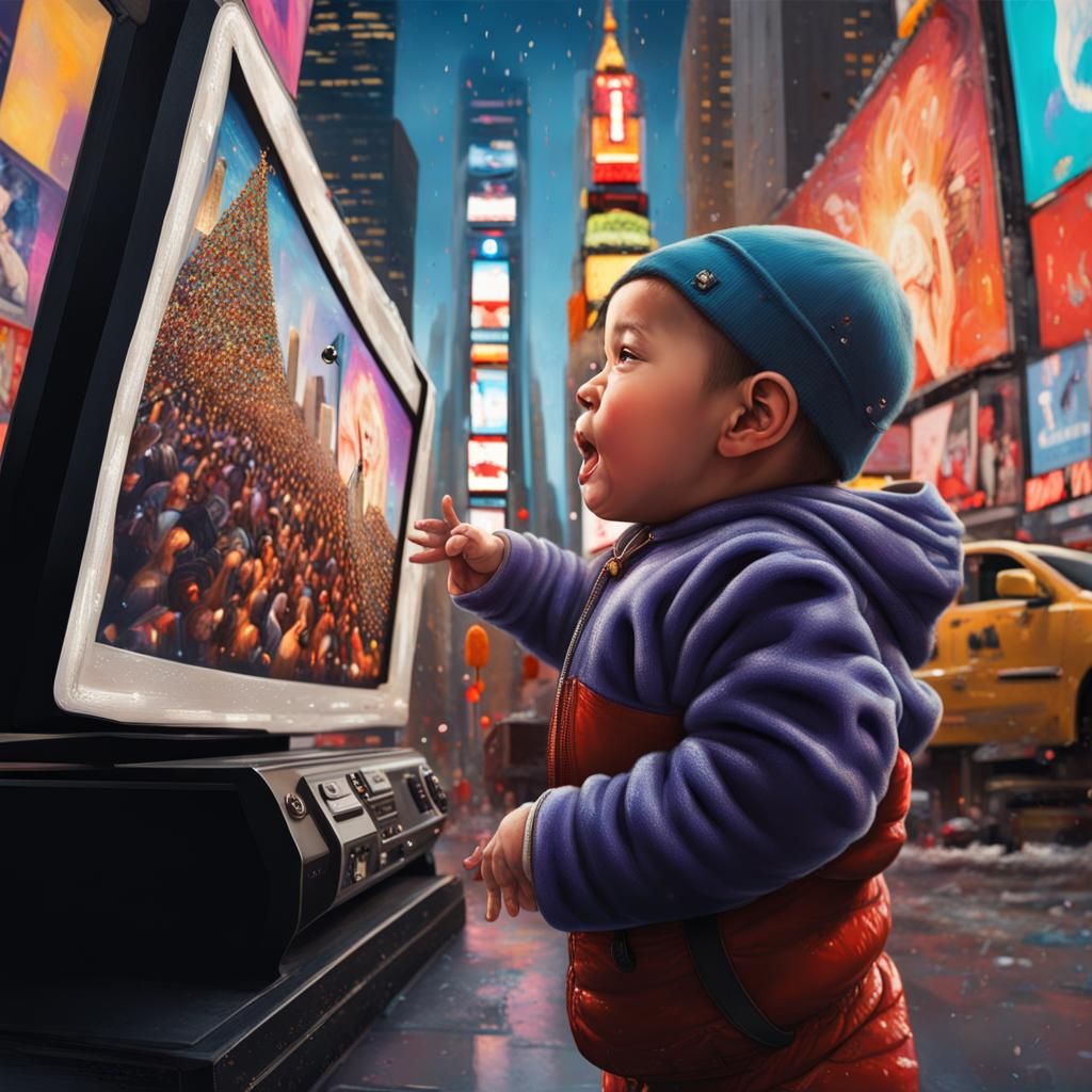 Baby New Year Flips Off TV in Times Square