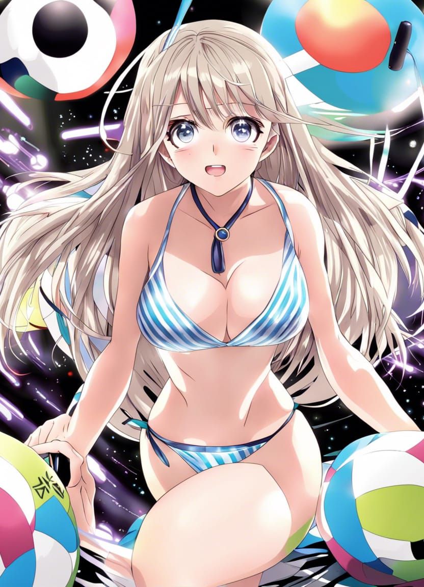 Anime Style Girl in Bikini