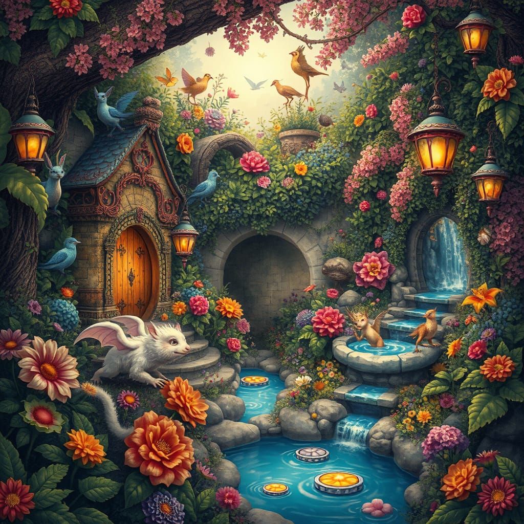 Enchanting Fantasy World in Josephine Wall Style