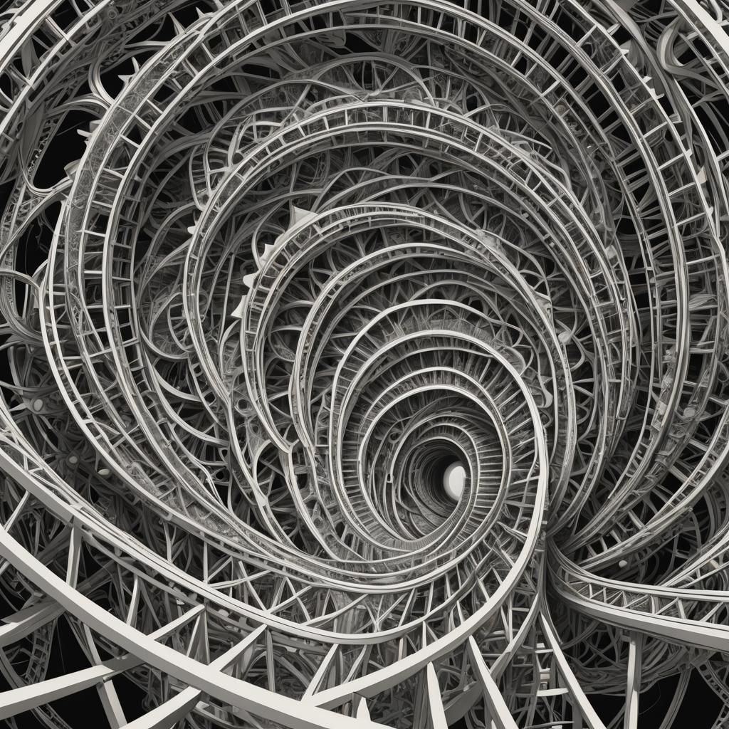 Roller Coaster Disappears into Time Portal