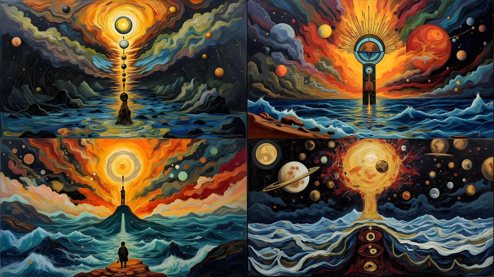 Afro-Surreal Cosmic Creation with Celestial Eyes