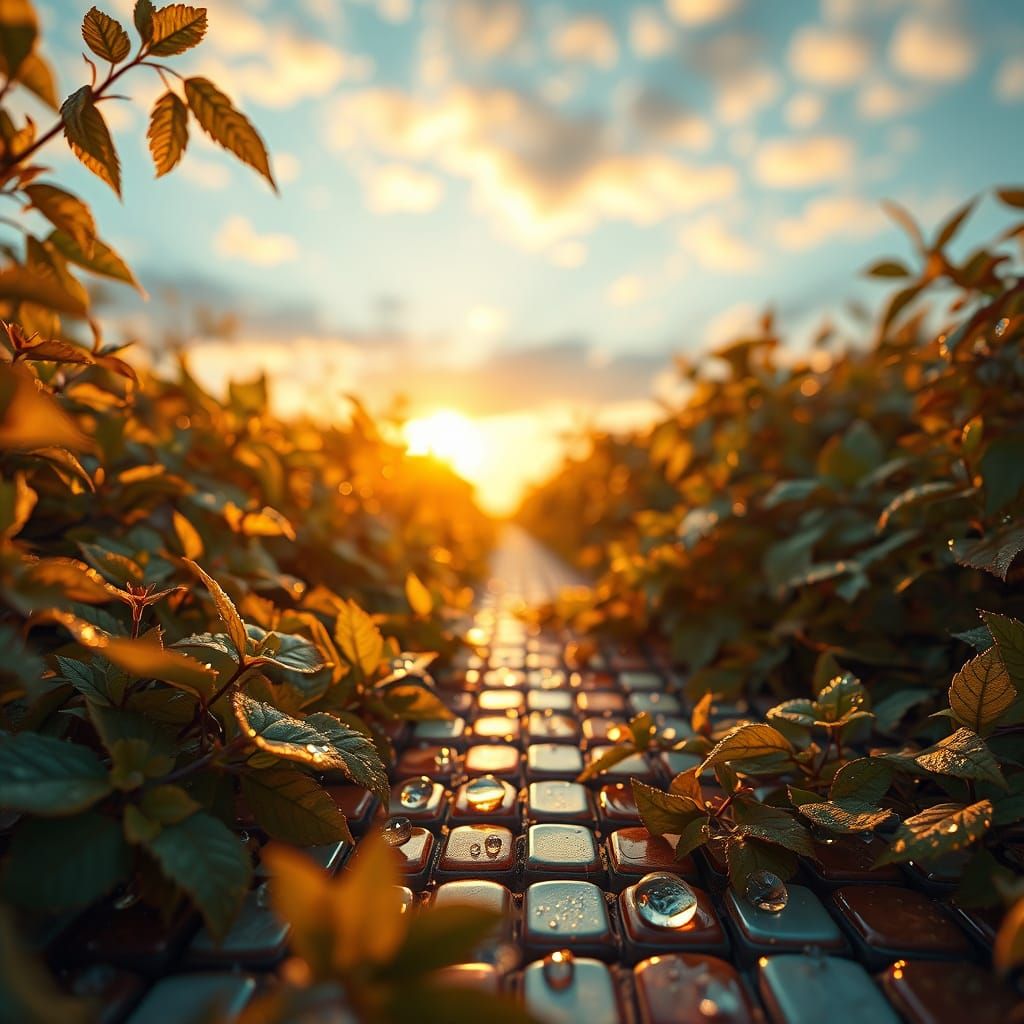 Whimsical Gingham Wonderland in Golden Hour