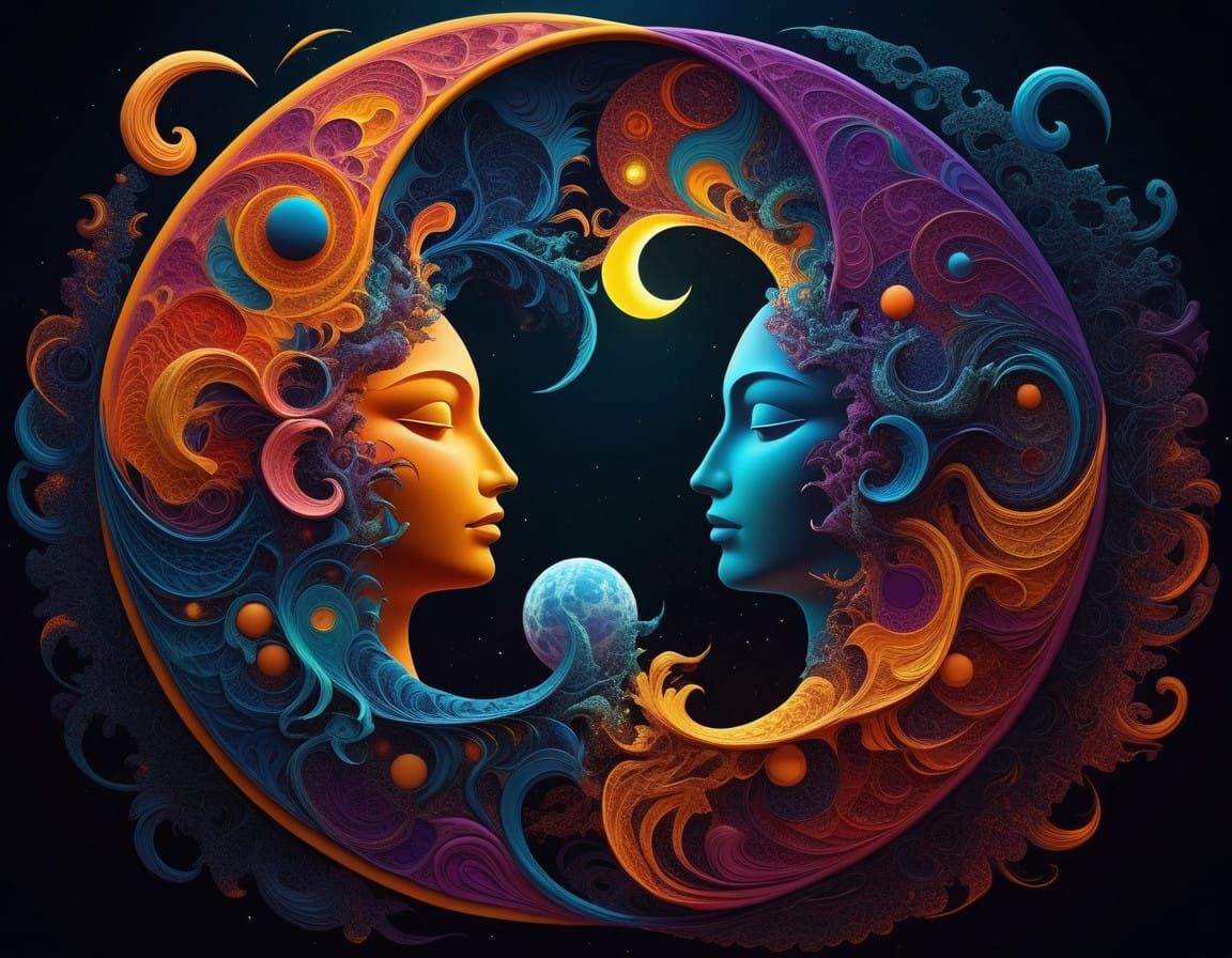 Cosmic Harmony of Light and Shadow