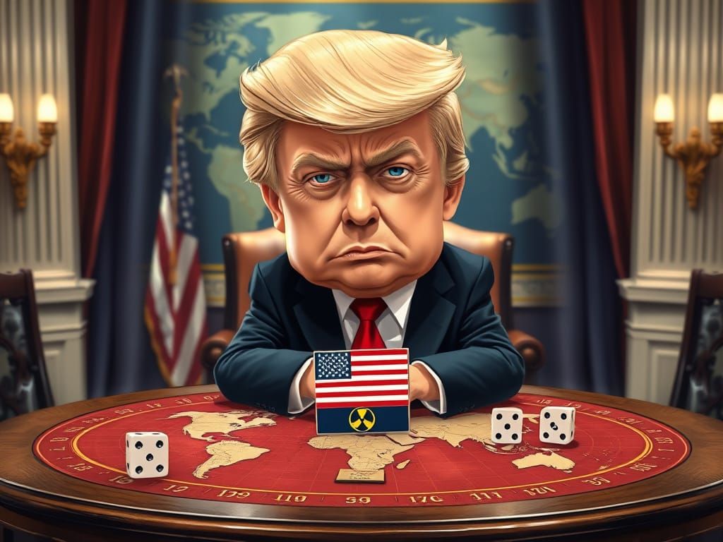 Angry Baby Trump Caricature at Oval Office Game