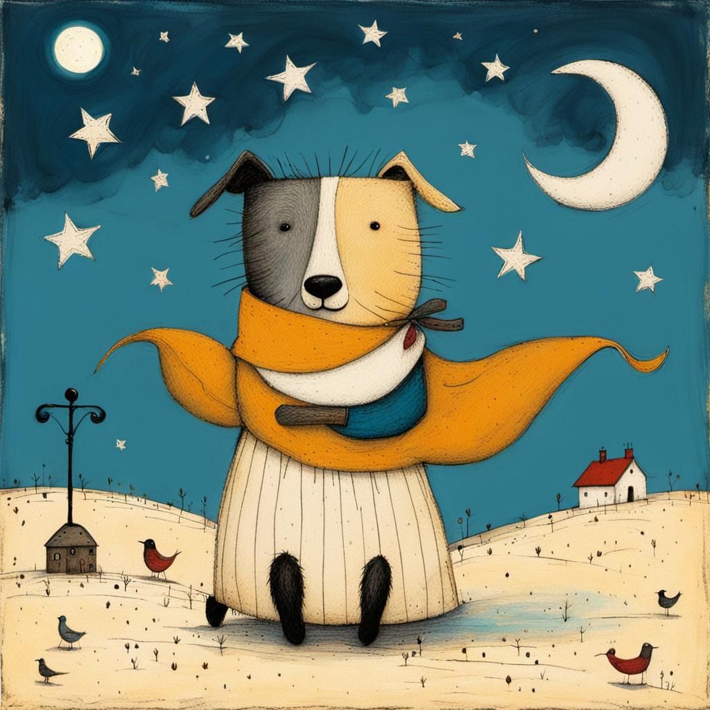 Charming Sam Toft Style Illustration of Affection